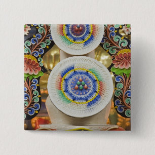 Chapa Cuadrada Bután. Pasteles ceremoniales hechos por monjes ado