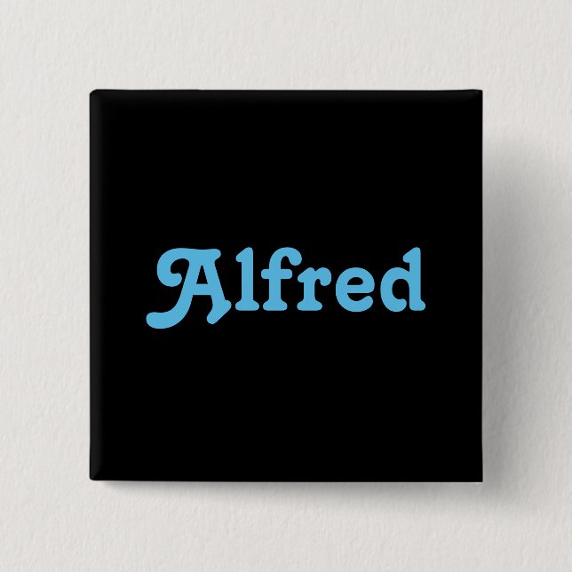 Chapa Cuadrada Button Alfred (Anverso)