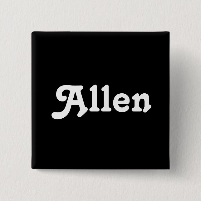 Chapa Cuadrada Button Allen (Anverso)