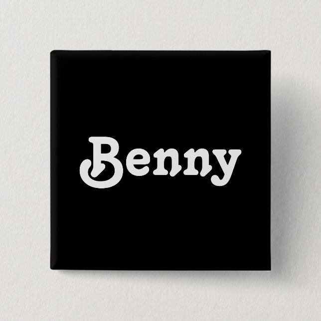 Chapa Cuadrada Button Benny (Anverso)