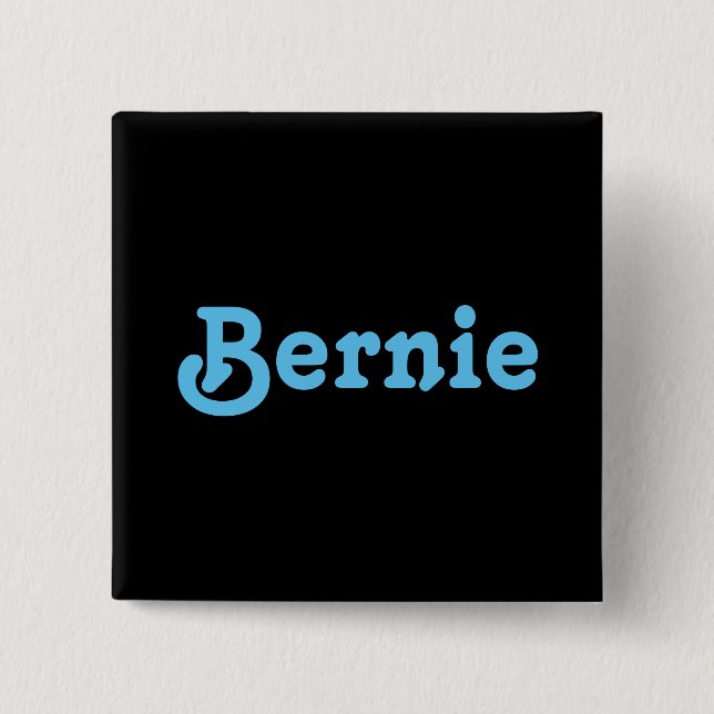 Chapa Cuadrada Button Bernie (Anverso)
