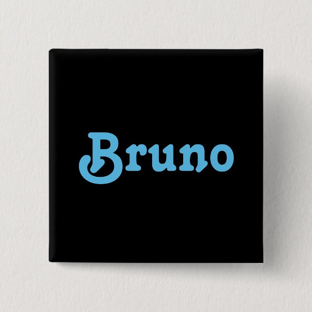 Chapa Cuadrada Button Bruno (Anverso)