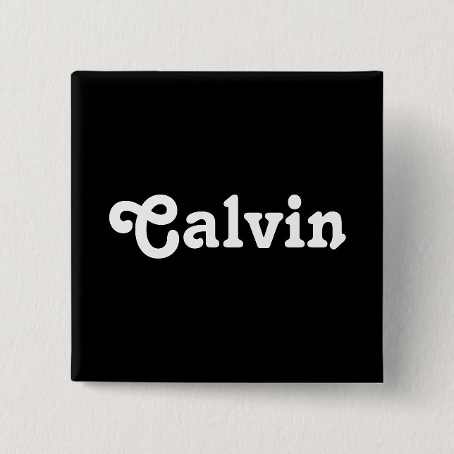 Chapa Cuadrada Button Calvin (Anverso)