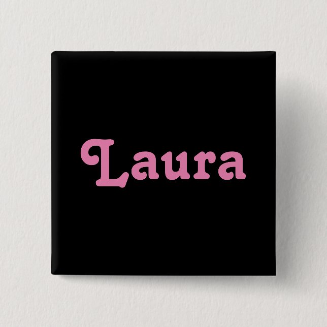 Chapa Cuadrada Button Laura (Anverso)
