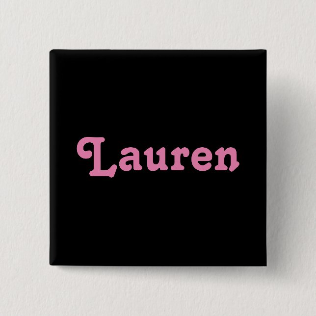 Chapa Cuadrada Button Lauren (Anverso)