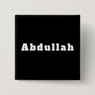 Chapa Cuadrada Button mit Namen Abdullah