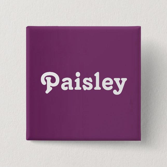 Chapa Cuadrada Button Paisley (Anverso)