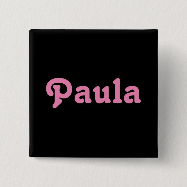 Chapa Cuadrada Button Paula (Anverso)