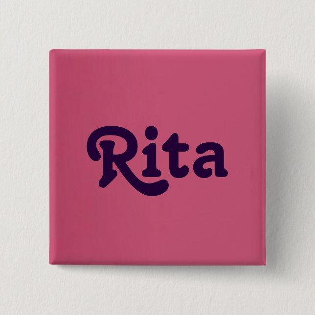 Chapa Cuadrada Button Rita (Anverso)