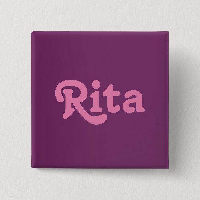 Chapa Cuadrada Button Rita (Anverso)