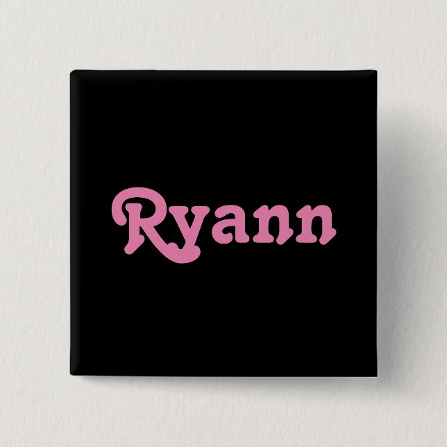 Chapa Cuadrada Button Ryann (Anverso)