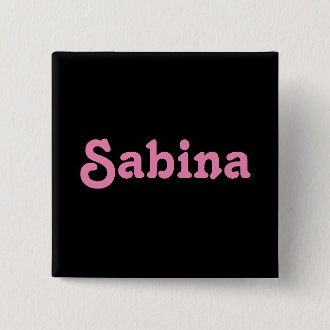 Chapa Cuadrada Button Sabina (Anverso)