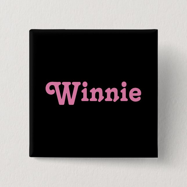 Chapa Cuadrada Button Winnie (Anverso)