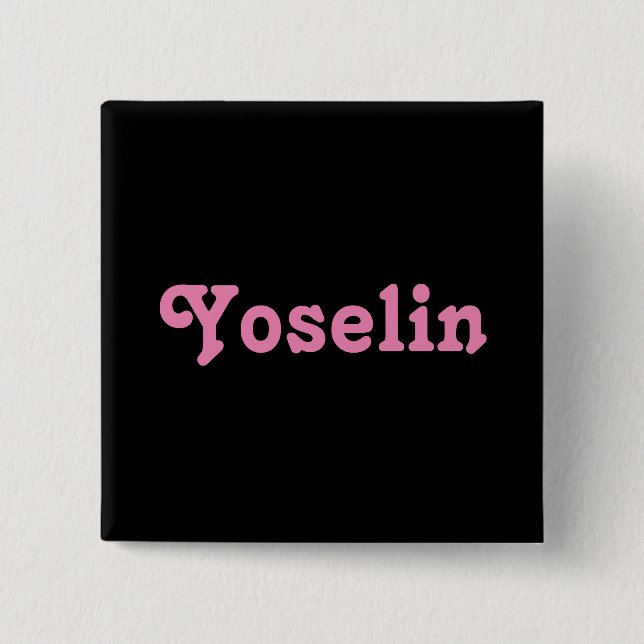 Chapa Cuadrada Button Yoselin (Anverso)