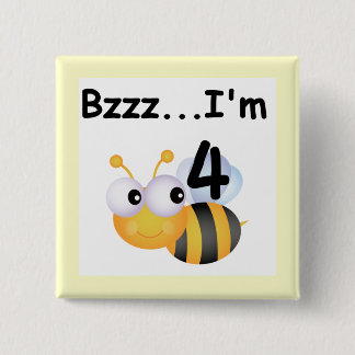 Chapa Cuadrada Buzz Bumblebee camisetas y regalos de cumpleaños