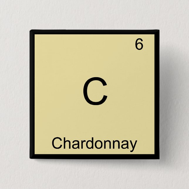 Chapa Cuadrada C - Camiseta de Chardonnay con símbolo de elemento (Anverso)