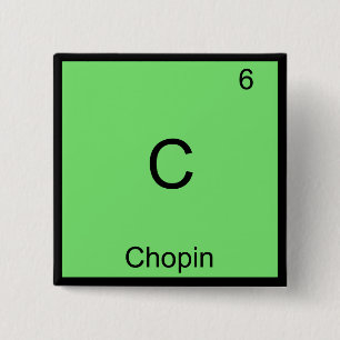 Chapa Cuadrada C - Chopin Camiseta divertida con símbolo de eleme