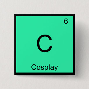 Chapa Cuadrada C - Cosplay Química Elemento Símbolo Traje Camiset