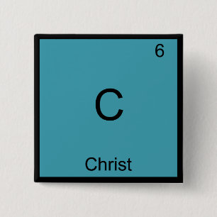 Chapa Cuadrada C - Cristo Jesús Símbolo Elemento Químico Camiseta