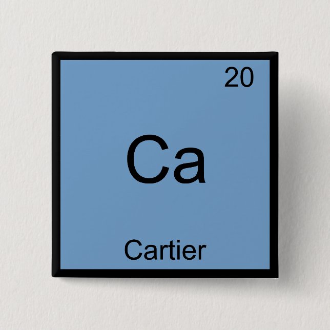 Chapa Cuadrada Ca - Cartier Camiseta de Símbolo de Elemento de Qu (Anverso)
