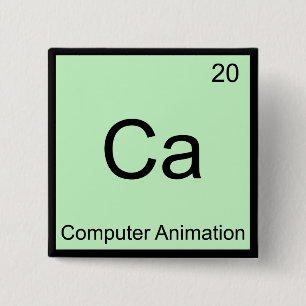 Chapa Cuadrada Ca - Computadora Animación Divertido Elemento Quím
