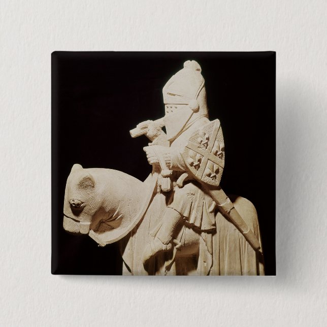 Chapa Cuadrada Caballero en armadura en su caballo (Anverso)