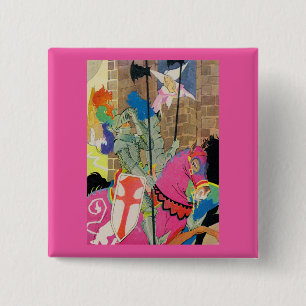 Chapa Cuadrada caballero medieval a caballo