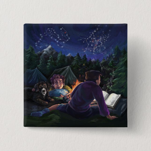 Chapa Cuadrada Caballeros de Verano (Anverso)