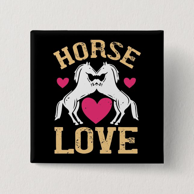 Chapa Cuadrada Caballo - Amor a caballo (Anverso)