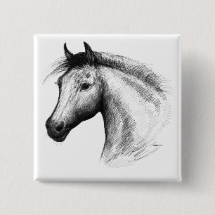 Chapa Cuadrada Caballo: blanco