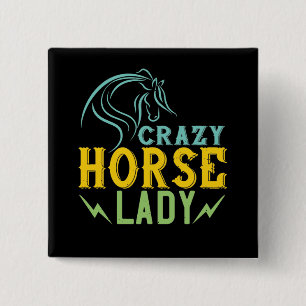 Chapa Cuadrada Caballo - Dama Caballo Loco