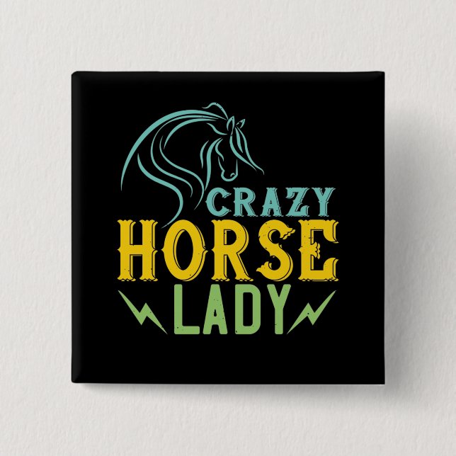 Chapa Cuadrada Caballo - Dama Caballo Loco (Anverso)