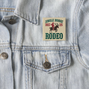 Chapa Cuadrada Caballo de cascabel 25 de dic Rodeo vaquero Navida