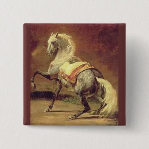 CHAPA CUADRADA CABALLO DE GRIS DESPLEGADO