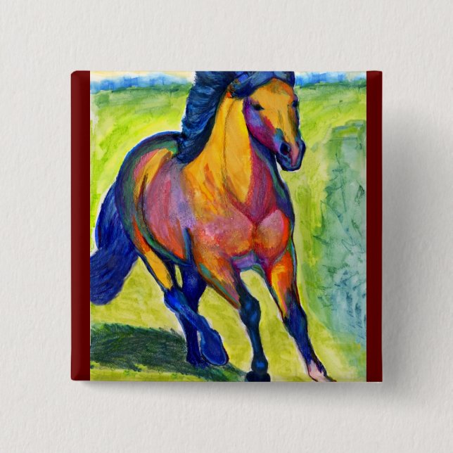 Chapa Cuadrada Caballo del arte (Anverso)