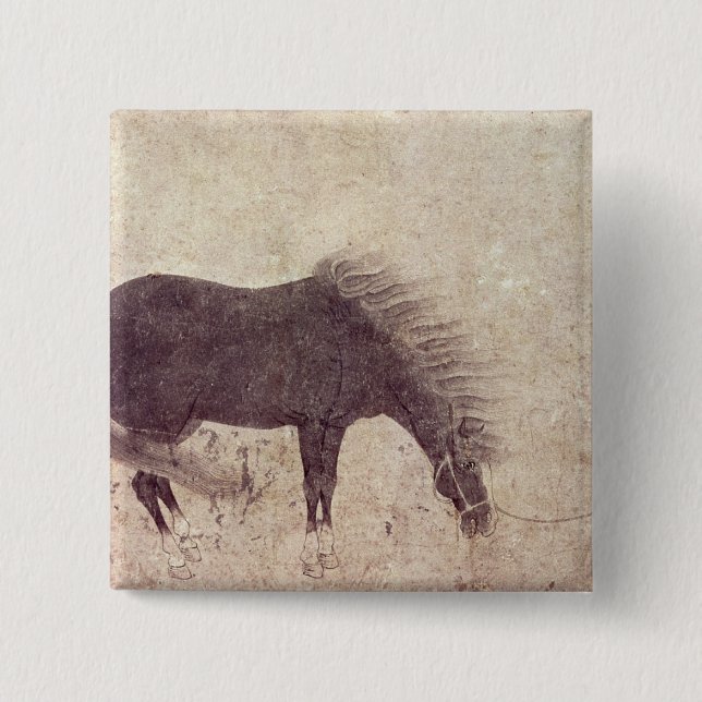 Chapa Cuadrada Caballo y novio en invierno (Anverso)