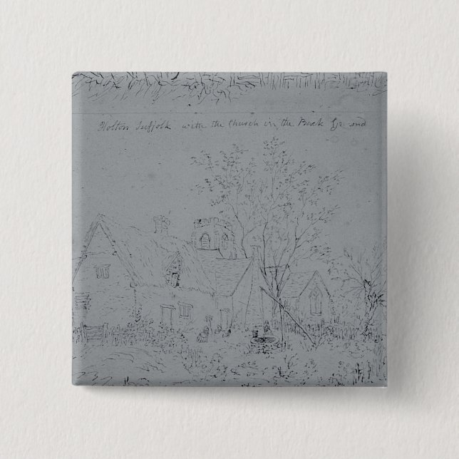 Chapa Cuadrada Cabaña de John Constable el | en Holton (Anverso)