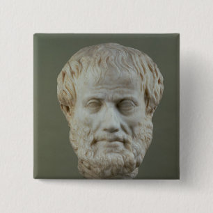Chapa Cuadrada Cabeza de mármol de Aristóteles