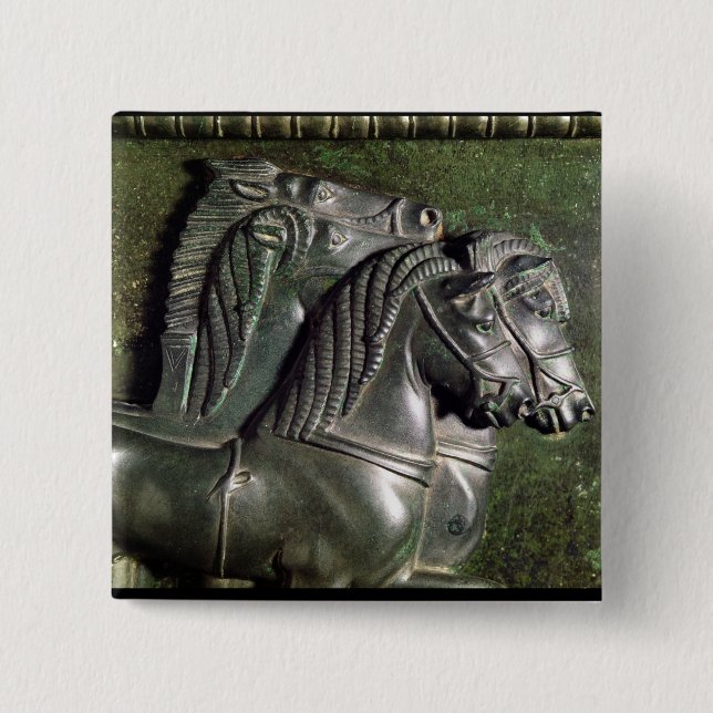 Chapa Cuadrada Cabeza de un caballo de una cuadriga (Anverso)
