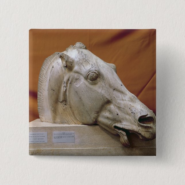 Chapa Cuadrada Cabeza de un caballo del Selene (Anverso)