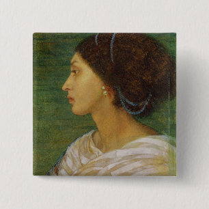 Chapa Cuadrada Cabeza de una mujer del mulato, 1861 (el aceite en