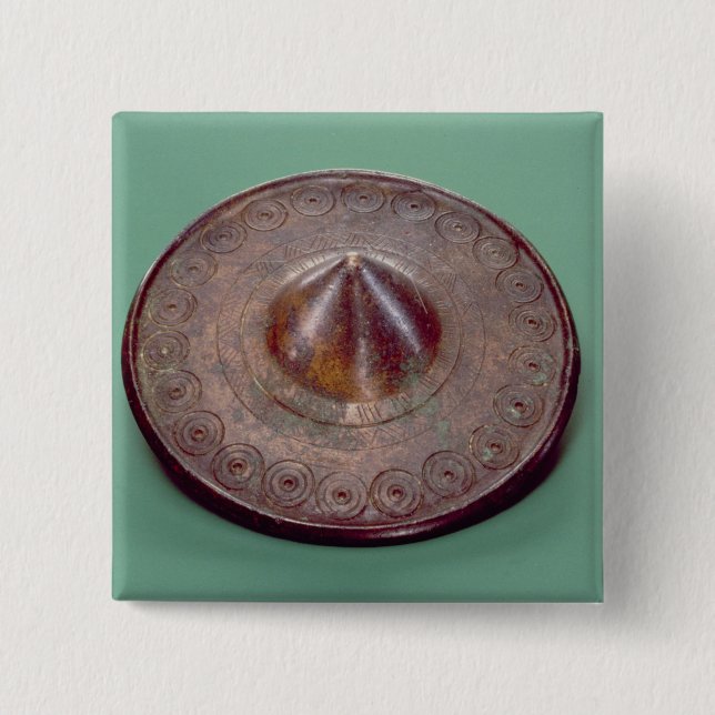 Chapa Cuadrada Cabeza incidida del perno, de Irlanda, c.700 A.C. (Anverso)