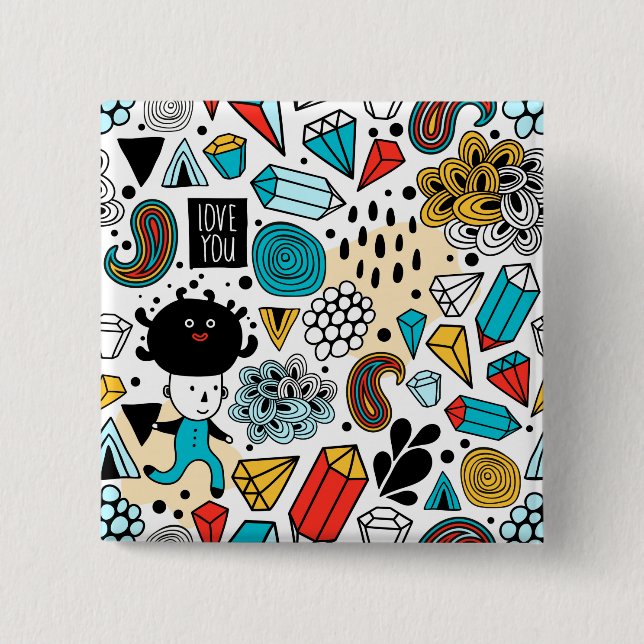 Chapa Cuadrada Cabeza loca (Anverso)