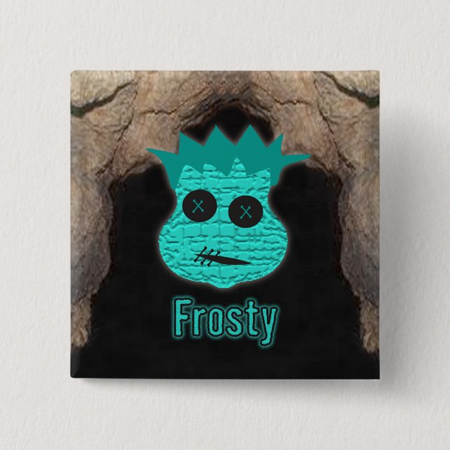 Chapa Cuadrada Cabezas de vudú ~ Cueva (Anverso)