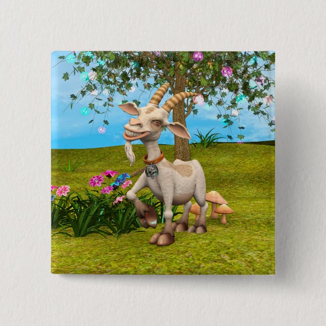 Chapa Cuadrada Cabrito Feliz (Anverso)