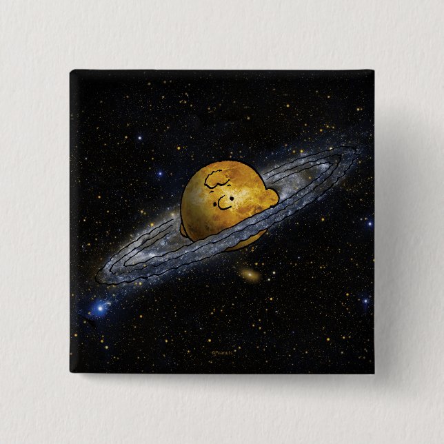 Chapa Cuadrada Cacahuetes | Charlie Brown Espaciado (Anverso)