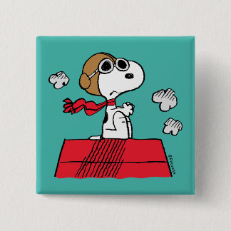 Chapa Cuadrada Cacahuetes | Snoopy the Flying Ace