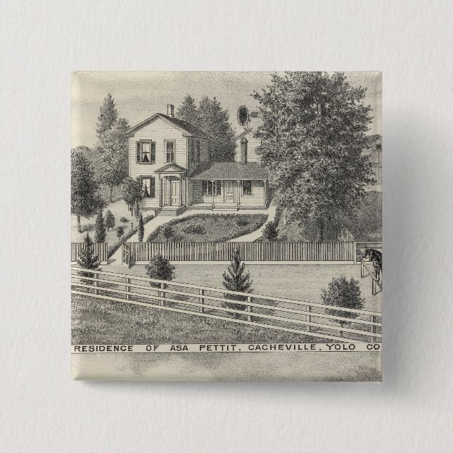 Chapa Cuadrada Cacheville res, molino Madison (Anverso)