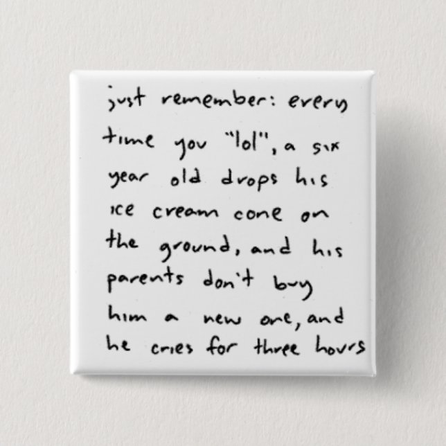 Chapa Cuadrada Cada vez que (Anverso)