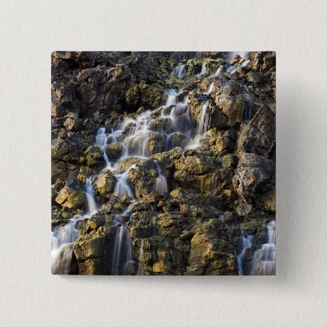 Chapa Cuadrada Cae el resplandor de la roca volcánica 2 (Anverso)